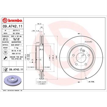 discos de freno coche - Disco de freno BREMBO 09A74211