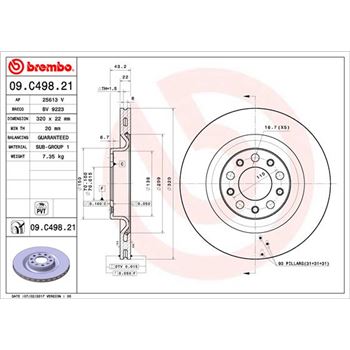 discos de freno coche - Disco de freno BREMBO 09C49821