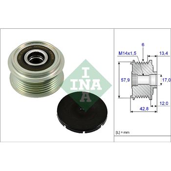 piezas sistema electrico - Rueda libre alternador INA 535 0240 10