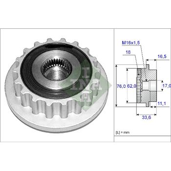 piezas sistema electrico - Rueda libre alternador INA 535 0118 10