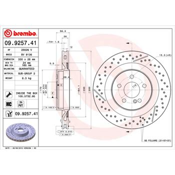 discos de freno coche - Disco de freno BREMBO 09925741