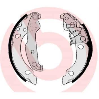 forro zapata de freno - Juego de 4 zapatas de freno BREMBO S24530