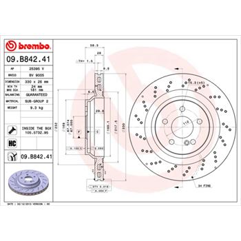 discos de freno coche - Disco de freno BREMBO 09B84241
