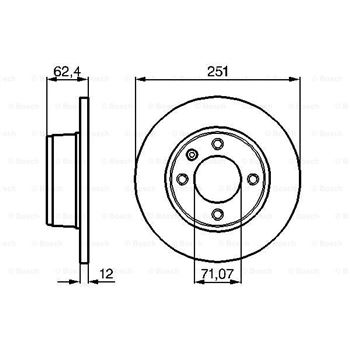 discos de freno coche - (BD778) Disco de freno BOSCH 0986478879
