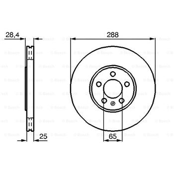 discos de freno coche - (BD537) Disco de freno BOSCH 0986478619