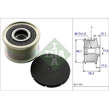 piezas sistema electrico - Rueda libre alternador INA 535 0153 10