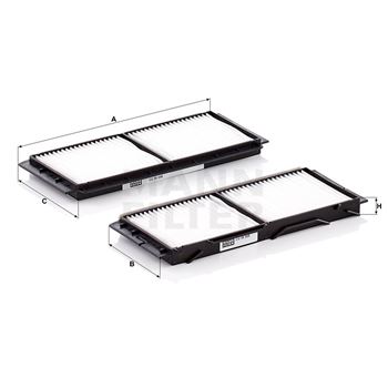 filtro de habitaculo - Filtro de habitáculo MANN CU 26 008-2