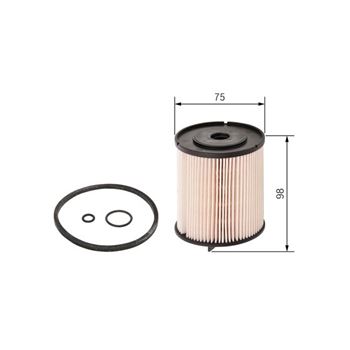 filtro de combustible coche - (N2084) Filtro de combustible BOSCH F026402084