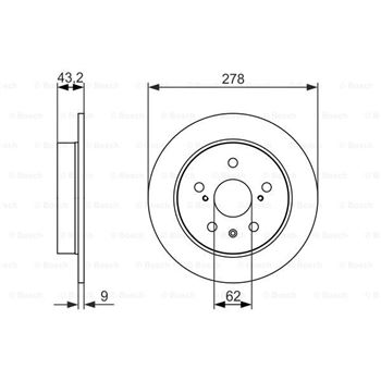 discos de freno coche - (BD1651) Disco de freno BOSCH 0986479047