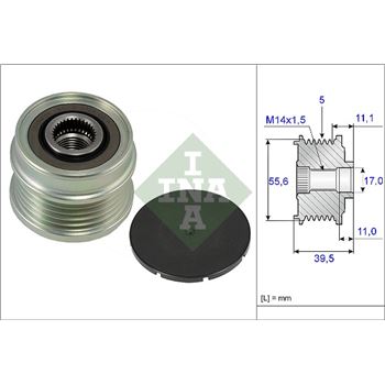 piezas sistema electrico - Rueda libre alternador INA 535 0218 10