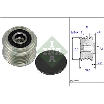 piezas sistema electrico - Rueda libre alternador INA 535 0219 10