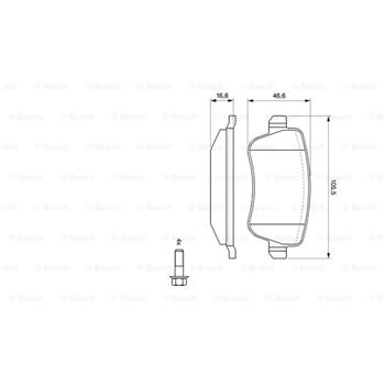 pastillas de freno coche - (BP1036) Pastilla de freno BOSCH 0986494126