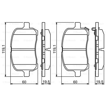 pastillas de freno coche - (BP1240) Pastilla de freno BOSCH 0986494306