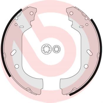 forro zapata de freno - Juego de 4 zapatas de freno BREMBO S23517