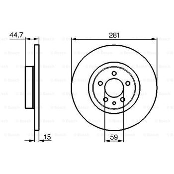 discos de freno coche - (BD584) Disco de freno BOSCH 0986478668