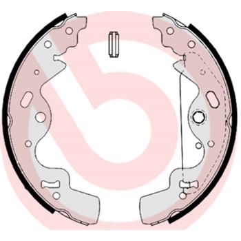 forro zapata de freno - Juego de 4 zapatas de freno BREMBO S44506