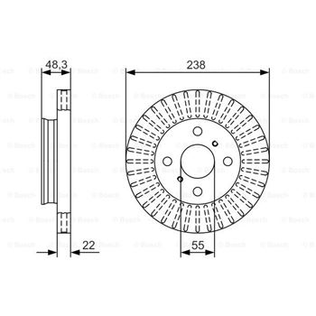 discos de freno coche - (BD 2134) Disco de freno BOSCH 0986479A63