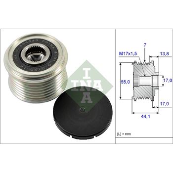 piezas sistema electrico - Rueda libre alternador INA 535 0167 10