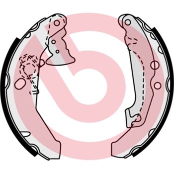 forro zapata de freno - Juego de 4 zapatas de freno BREMBO S24518