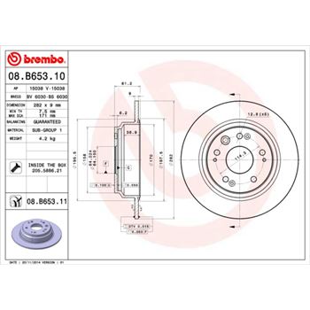 discos de freno coche - Disco de freno BREMBO 08B65310
