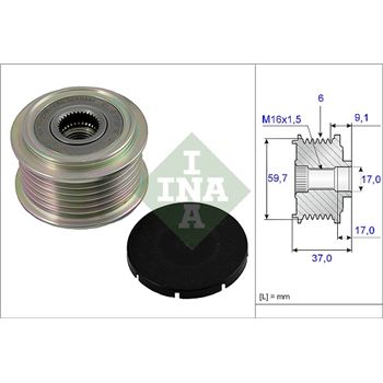 piezas sistema electrico - Rueda libre alternador INA 535 0017 10