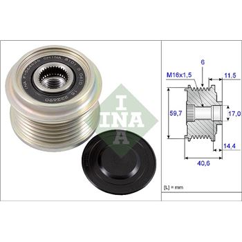 piezas sistema electrico - Rueda libre alternador INA 535 0227 10