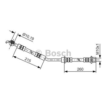 tubos flexibles de frenos - Tubo flexible de frenos BOSCH 1987481409