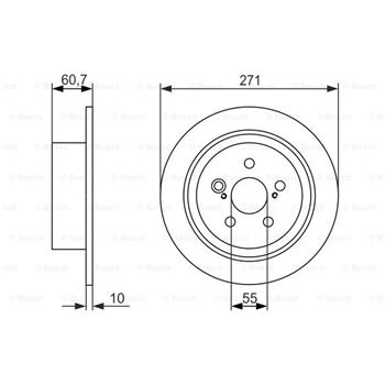 discos de freno coche - (BD1456) Disco de freno BOSCH 0986479613