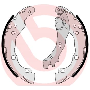 forro zapata de freno - Juego de 4 zapatas de freno BREMBO S23523