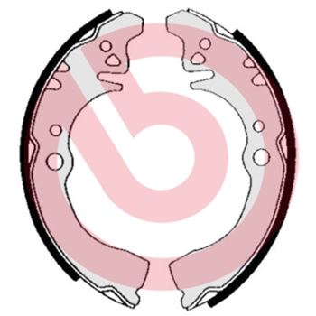 forro zapata de freno - Juego de 4 zapatas de freno BREMBO S16506