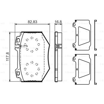pastillas de freno coche - (BP1260) Pastilla de freno BOSCH 0986494352