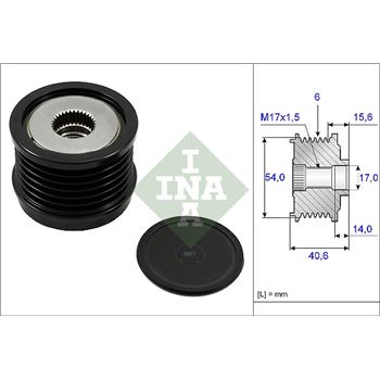 piezas sistema electrico - Rueda libre alternador INA 535 0230 10