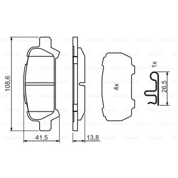 pastillas de freno coche - (BP1367) Pastilla de freno BOSCH 0986494445