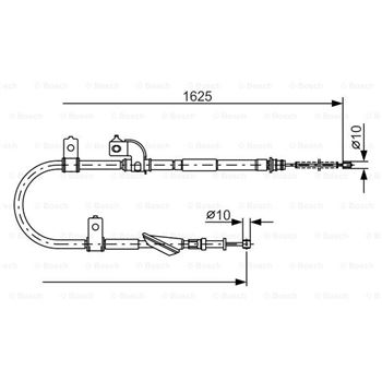 palancas cables frenado - Cable de accionamiento, freno de estacionamiento BOSCH 1987482081