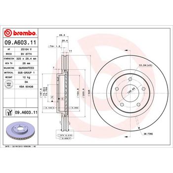 discos de freno coche - Disco de freno BREMBO 09A60311