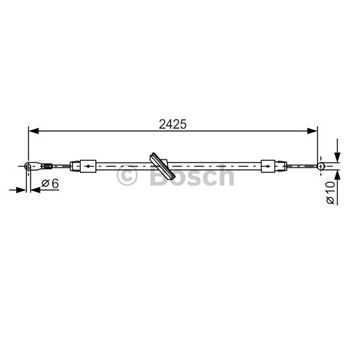 palancas cables frenado - Cable de accionamiento, freno de estacionamiento BOSCH 1987482031