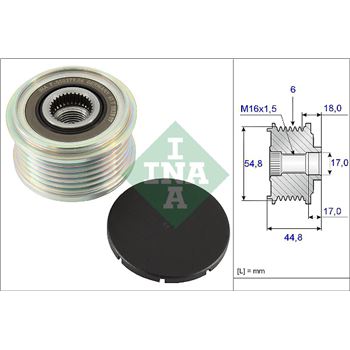 piezas sistema electrico - Rueda libre alternador INA 535 0114 10