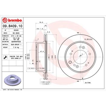 discos de freno coche - Disco de freno BREMBO 09B40910
