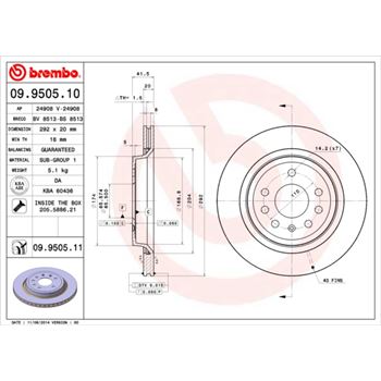 discos de freno coche - Disco de freno BREMBO 09950510