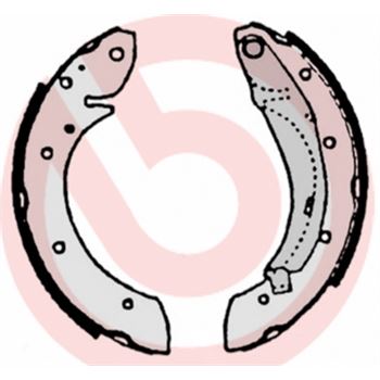 forro zapata de freno - Juego de 4 zapatas de freno BREMBO S61522