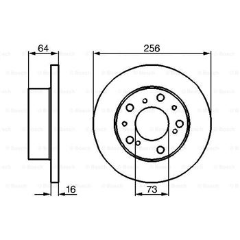 discos de freno coche - (BD160) Disco de freno BOSCH 0986478200