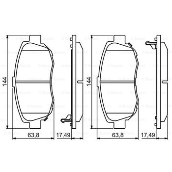 pastillas de freno coche - (BP1147) Pastilla de freno BOSCH 0986494211