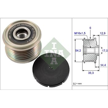 piezas sistema electrico - Rueda libre alternador INA 535 0194 10