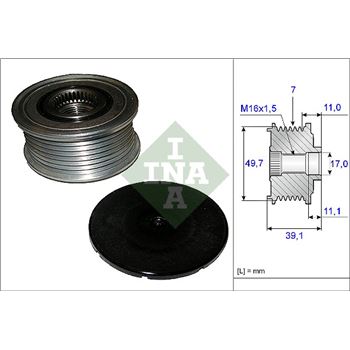 piezas sistema electrico - Rueda libre alternador INA 535 0084 10