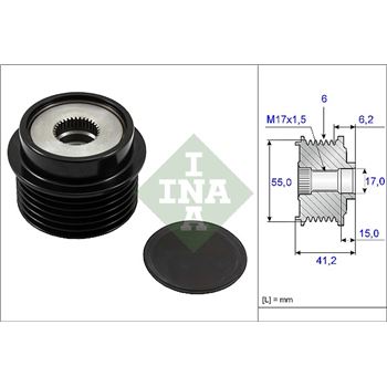 piezas sistema electrico - Rueda libre alternador INA 535 0231 10