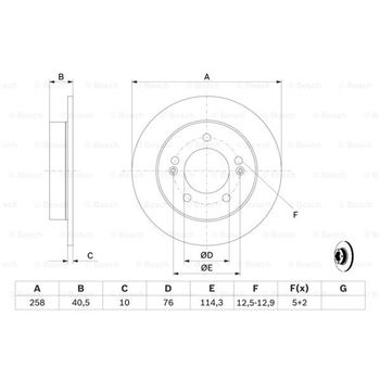 discos de freno coche - (BD1639) Disco de freno BOSCH 0986479059