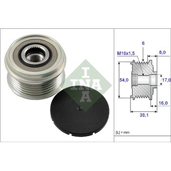 piezas sistema electrico - Rueda libre alternador INA 535 0063 10