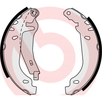 forro zapata de freno - Juego de 4 zapatas de freno BREMBO S61539