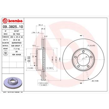 discos de freno coche - Disco de freno BREMBO 09382510