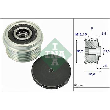 piezas sistema electrico - Rueda libre alternador INA 535 0074 10